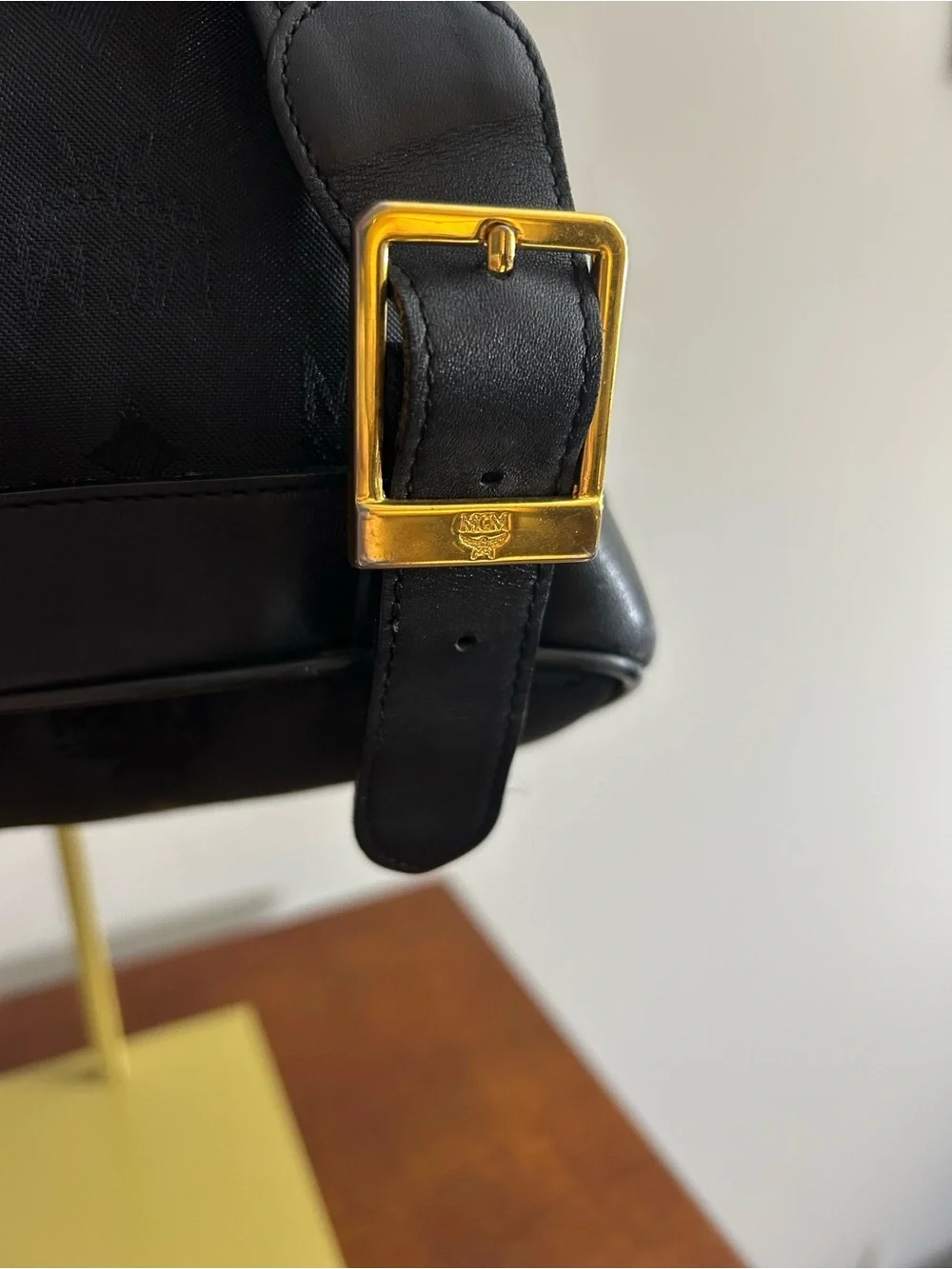 Authentic, Vintage MCM Logo Black Nylon and Leather Backpack – Made in Germany